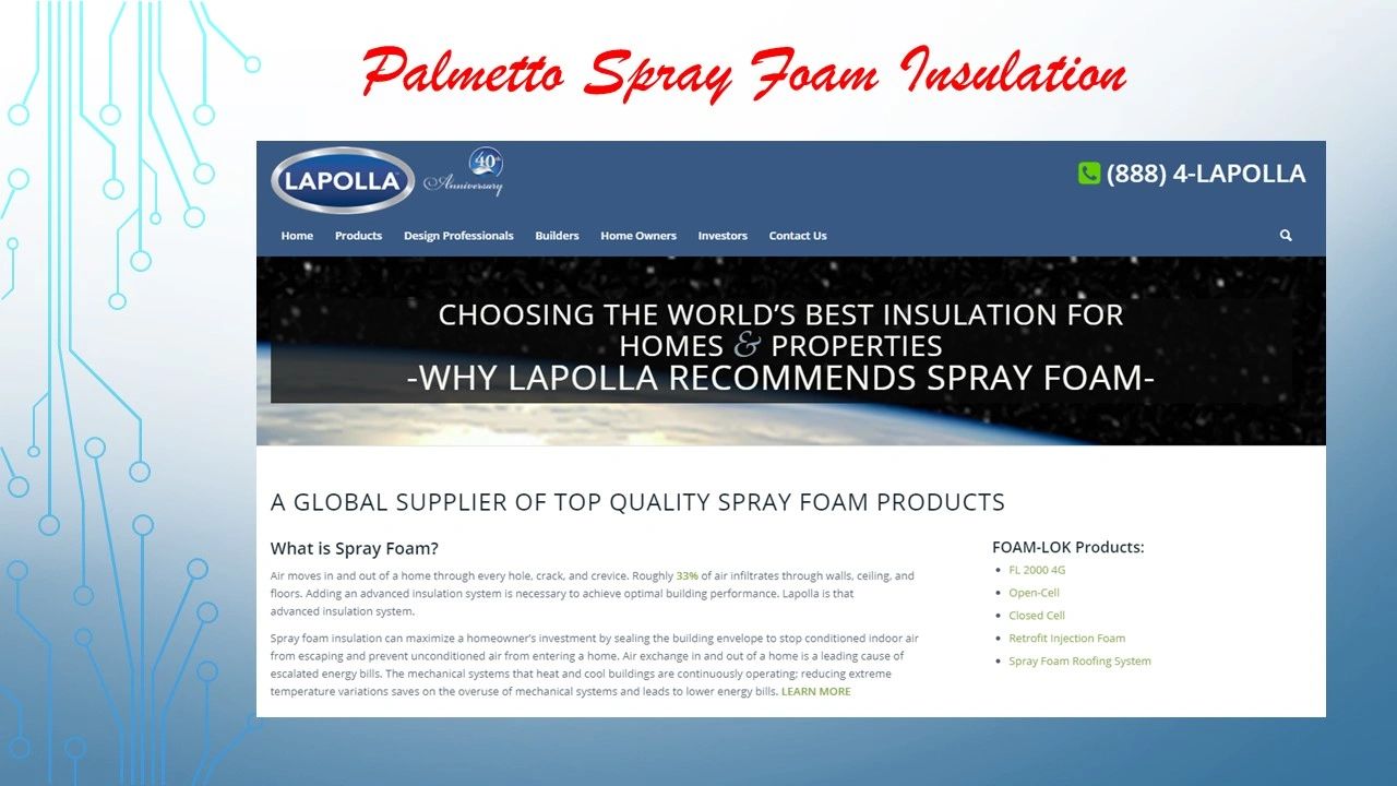 Spray foam insulation detail